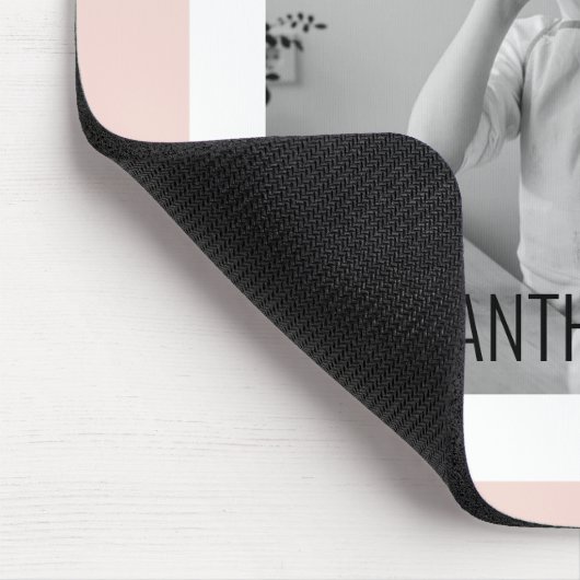 Modernes Foto Pastell Pink Einfaches Geschenk Mousepad (Ecke)