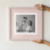 Modernes Foto Pastell Pink Einfaches Geschenk Poster