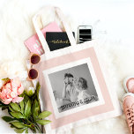 Modernes Foto Pastell Pink Einfaches Geschenk Tragetasche<br><div class="desc">Modernes Foto Pastell Pink Einfaches Geschenk</div>