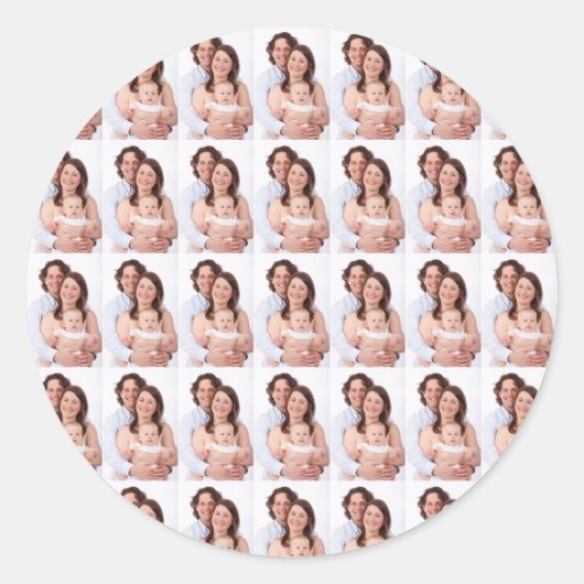 Modernes Foto Personalisiert Runder Aufkleber (Vorderseite)