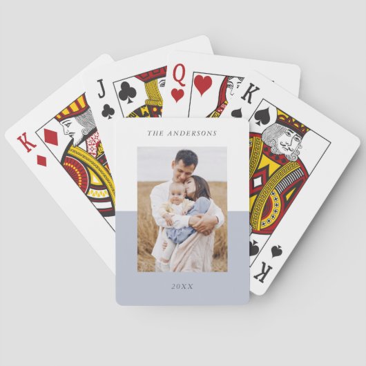 Modernes Foto Personalisiert Spielkarten (Rückseite)