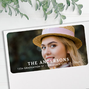 Modernes Foto Personalisierte Rücksendeadresse Adressaufkleber