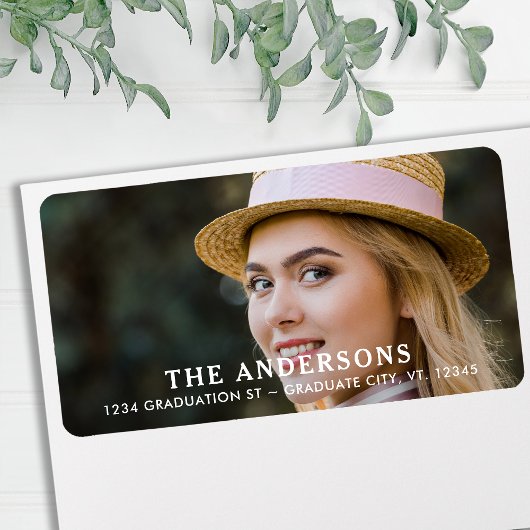 Modernes Foto Personalisierte Rücksendeadresse Adressaufkleber