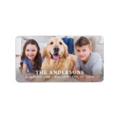 Modernes Foto Personalisierte Rücksendeadresse Adressaufkleber (Vorne)
