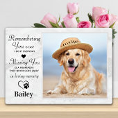 Modernes Foto Pet Loss Beileid Dog Memorial Fotoplatte