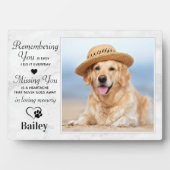 Modernes Foto Pet Loss Beileid Dog Memorial Fotoplatte (Vorderseite)