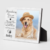Modernes Foto Pet Loss Beileid Dog Memorial Fotoplatte (Seite)