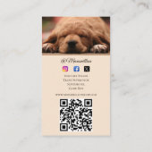 Modernes Foto Petfluencer Visitenkarte (Rückseite)