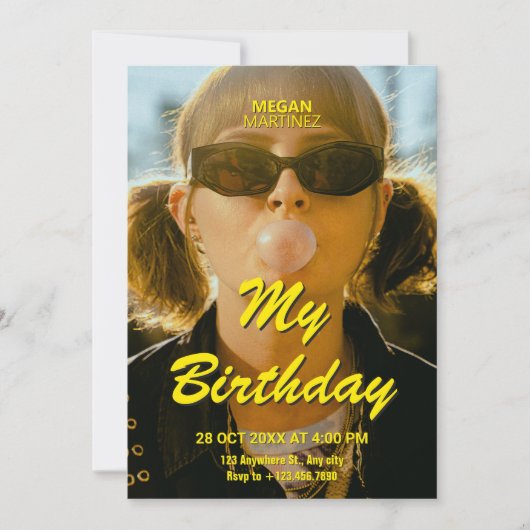 Modernes Foto-Poster Einladung (Vorderseite)