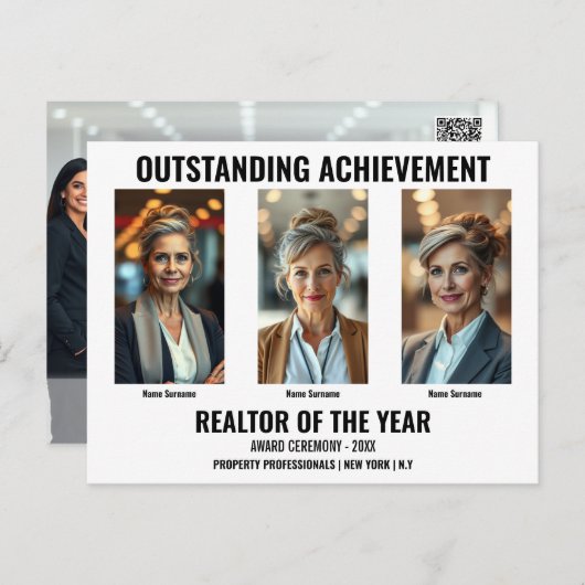 Modernes Foto Postkarte (Vorne/Hinten)