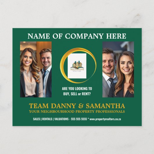 Modernes Foto Postkarte (Vorderseite)