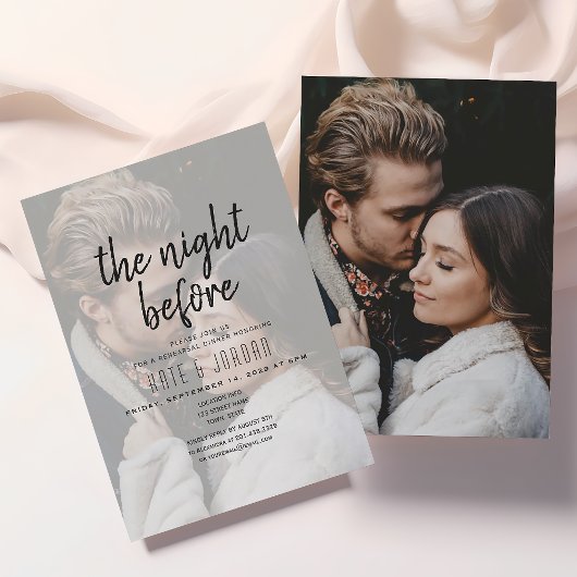 Modernes Foto Probe Abendessen Einladung