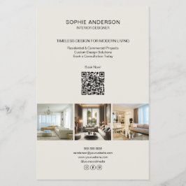 Modernes Foto QR Beruflich Business Flyer
