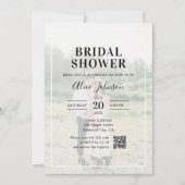 Modernes Foto QR Code Brautparty Einladung (Vorderseite)