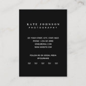 Modernes Foto QR Code Custom Social Media Icons Visitenkarte (Rückseite)