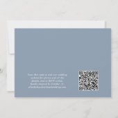 Modernes Foto QR Code Dusty Blue Wedding Reception Einladung (Rückseite)
