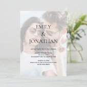 Modernes Foto QR Code Einladung Hochzeit (Stehend Vorderseite)