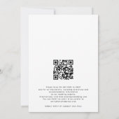 Modernes Foto QR Code Einladung Hochzeit (Rückseite)