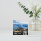 Modernes Foto QR Code Fotografie Quadratische Visitenkarte (Stehend Vorderseite)