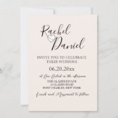 Modernes Foto QR Code Hochzeit Einladung (Vorderseite)