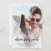 Modernes Foto QR Code Hochzeit Einladung (Vorderseite)