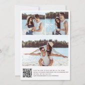 Modernes Foto QR Code Hochzeit Einladung (Rückseite)