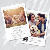 Modernes Foto QR Code Hochzeit Einladung