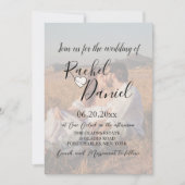 Modernes Foto QR Code Hochzeit Einladung (Vorderseite)