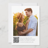 Modernes Foto QR Code Hochzeit Einladung (Rückseite)
