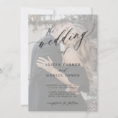 Modernes Foto QR CODE Hochzeit Einladung (Vorderseite)