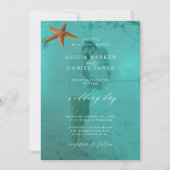 Modernes Foto QR-Code Hochzeit in Urlaubsort Einladung (Vorderseite)