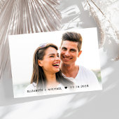 Modernes Foto QR Code Hochzeit RSVP Karte