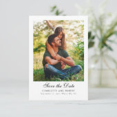 Modernes Foto QR Code Hochzeit Save The Date (Stehend Vorderseite)