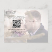 Modernes Foto QR CODE Hochzeit Save the Date Ankündigungspostkarte (Rückseite)