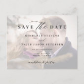 Modernes Foto QR CODE Hochzeit Save the Date Ankündigungspostkarte (Vorderseite)