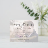 Modernes Foto QR CODE Hochzeit Save the Date Ankündigungspostkarte (Stehend Vorderseite)