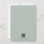 Modernes Foto QR Code Hochzeitdatum für Hochzeiten Einladung (Rückseite)