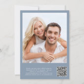 Modernes Foto QR Code Hochzeitsempfang Einladung (Rückseite)