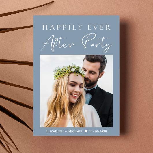 Modernes Foto QR Code Hochzeitsempfang Einladung