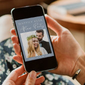 Modernes Foto QR Code Hochzeitsempfang Einladung