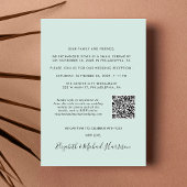 Modernes Foto QR Code Hochzeitsempfang Einladung