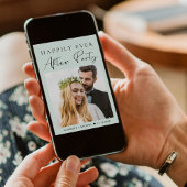 Modernes Foto QR Code Hochzeitsempfang Einladung