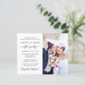 Modernes Foto QR Code Hochzeitsempfang Einladung (Stehend Vorderseite)