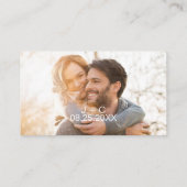 Modernes Foto QR Code Hochzeitsregister Begleitkarte (Rückseite)