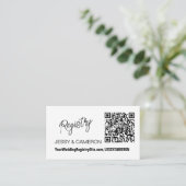 Modernes Foto QR Code Hochzeitsregister Begleitkarte (Stehend Vorderseite)
