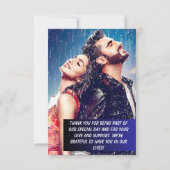 Modernes Foto QR Code Hochzeitsszenario Dankeskarte (Rückseite)