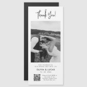 Modernes Foto QR Code Magnetic Wedding Vielen Dank Magnetkarte (Vorne/Hinten)
