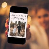 Modernes Foto QR Code Rosa Hochzeitsempfang Ankündigung