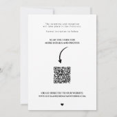 Modernes Foto QR-Code Schwarz-Weiß-Hochzeit Save The Date (Rückseite)