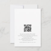 Modernes Foto QR Code Skript Hochzeit Einladung (Rückseite)